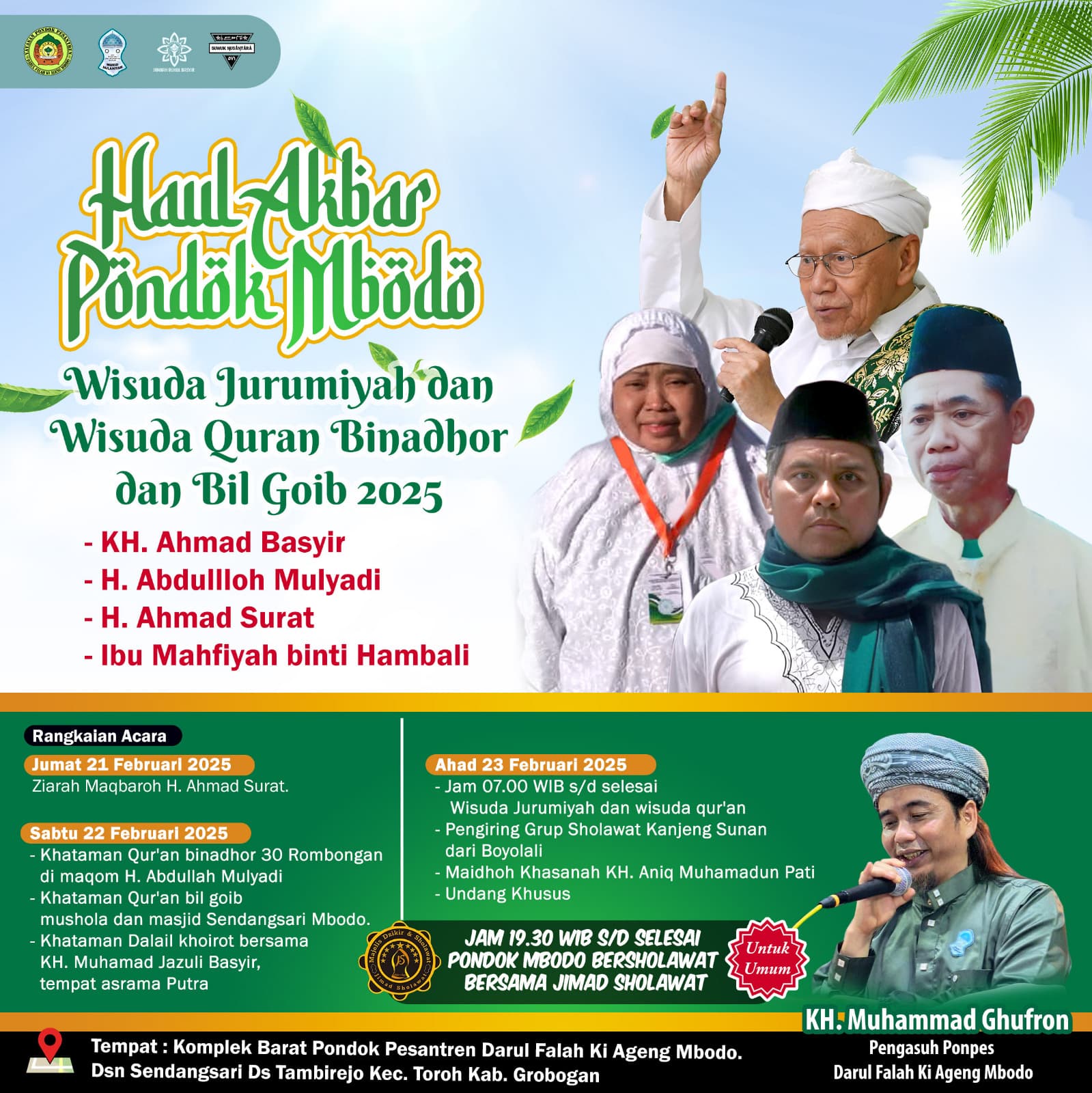 Haul Akbar dan Wisuda Qur'an Bil Ghoib ke-4 dan Binadzor Ke-6 serta Wisuda Jurumiyyah Ke-1